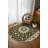 Albasa Collection Digital Print Cotton-Polyester Green Beige Moroccan Rug-1313824513
