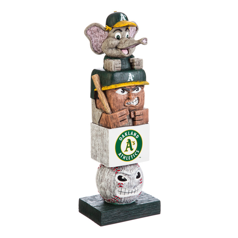 Statue de jardin MLB, H 16 po x l 5,5 po x P 4 po, Athletics d'Oakland