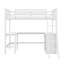 Lit simple mezzanine combiné avec bureau intégré et étagères