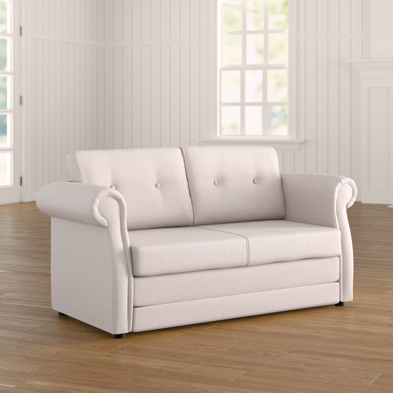 Schaible Upholstered 57.5'' Sleeper Sofa, Tan