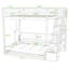 Lit superposé double au-dessus de double avec tablettes et escalier de rangement-846035180