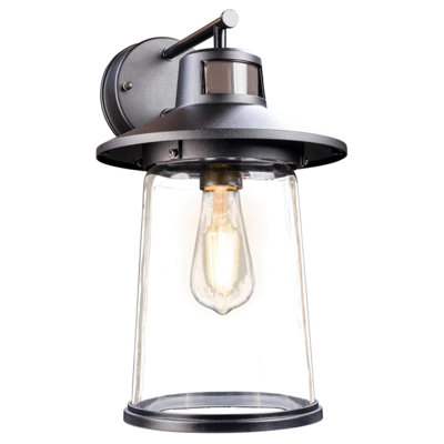 Lanterne murale d’extérieur 14,75 po 1 ampoule noir Altus