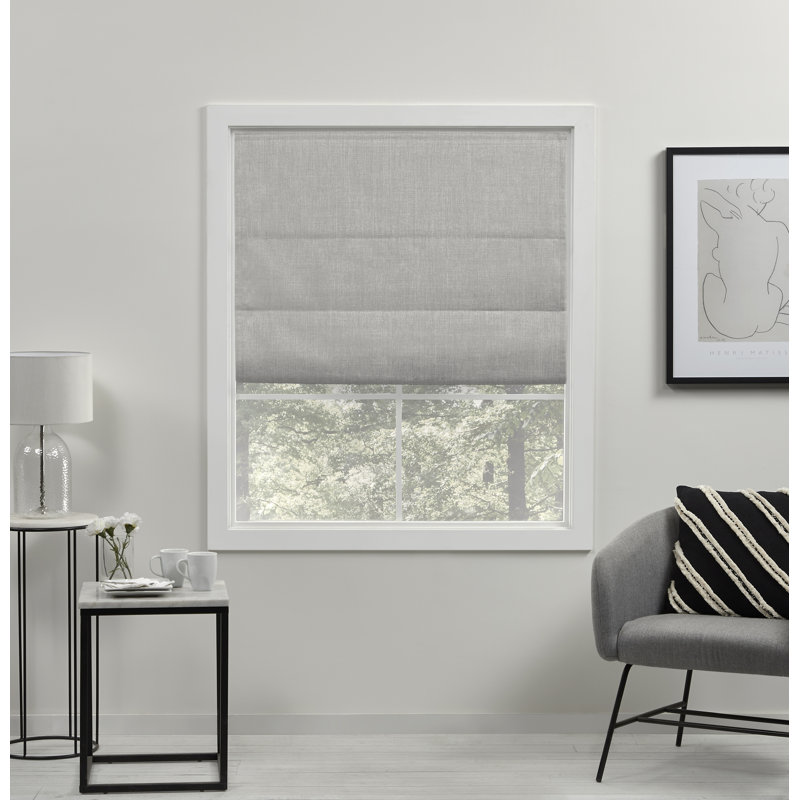 Store romain occultant 100% Exclusive Home Acadia, l 27 po x L 64 po, Argent