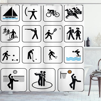 Shower Curtain with Hooks Included