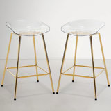 26" Counter Stool With Metal Frame
