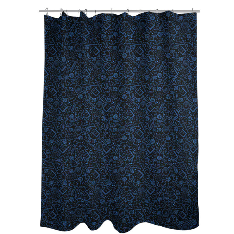 Rideau de douche simple classique RPG, Bleu pâle