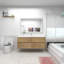 Ensemble de meuble-lavabo mural simple 60 po Momoe-1336575787