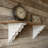  Pair of Corbels Shabby Corbels Brackets for Shelf White Wood Brackets Farmhouse Wall Decor