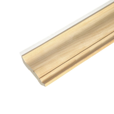 Unfinished Ready To Assemble Solid Wood Shaker Kitchen Cabinet Accessory – Crown Molding, 4″ H × 96″ L — CM8