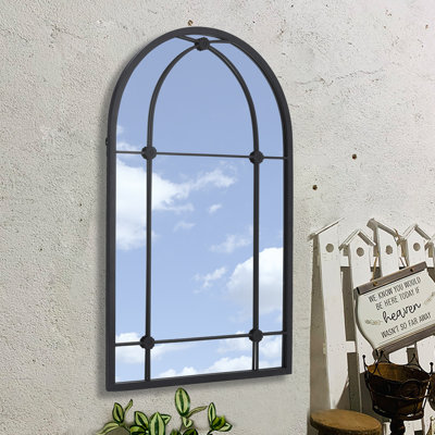 Iron Bowfront Mirror
