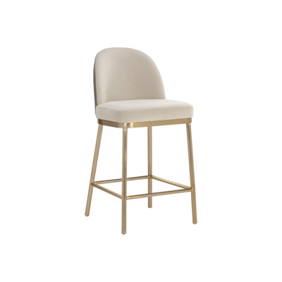 Hamlett Upholstered Stool with Metal Frame