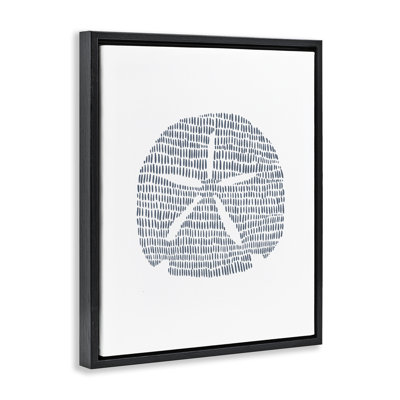 «Minimal Sand Dollar», art mural encadré sur toile flottante par Jetty Home, LLC