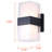 AXL. LOL676BK LED Integrated Outdoor Lantern Light, Black Finish