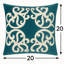 Housse de coussin Vintage Vine 20 po x 20 po, velours de polyester, fermeture à glissière dissimulée, mezzanine de soutien de 6 à 8 po-126400034