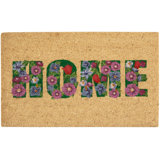 Howle Non-Slip Floral Outdoor Doormat