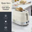 Swan  Retro 2 Slice Toaster with 6 Browning Levels for Toast, Bagels, Breakfast Muffins Defrost/Reheat/Cancel Functions, Hidden Cord Storage, Non-Slip Feet, 930W