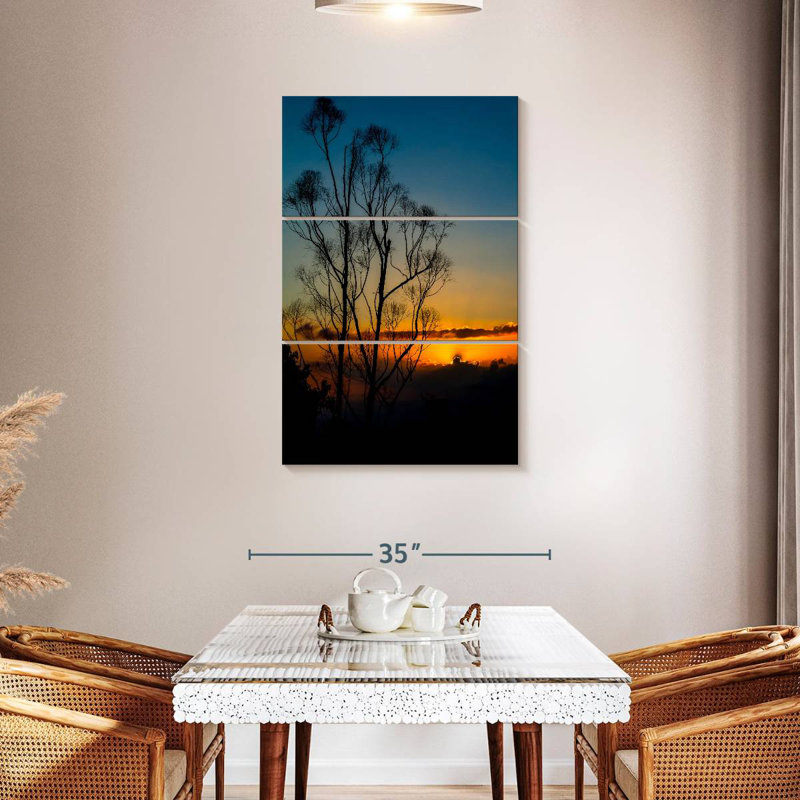 Alvord Tree Silhouette Sunrise, 45" H x 28" W