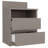Taahir 2-Drawer Bedside Table with Open Shelf 40 cm Grey