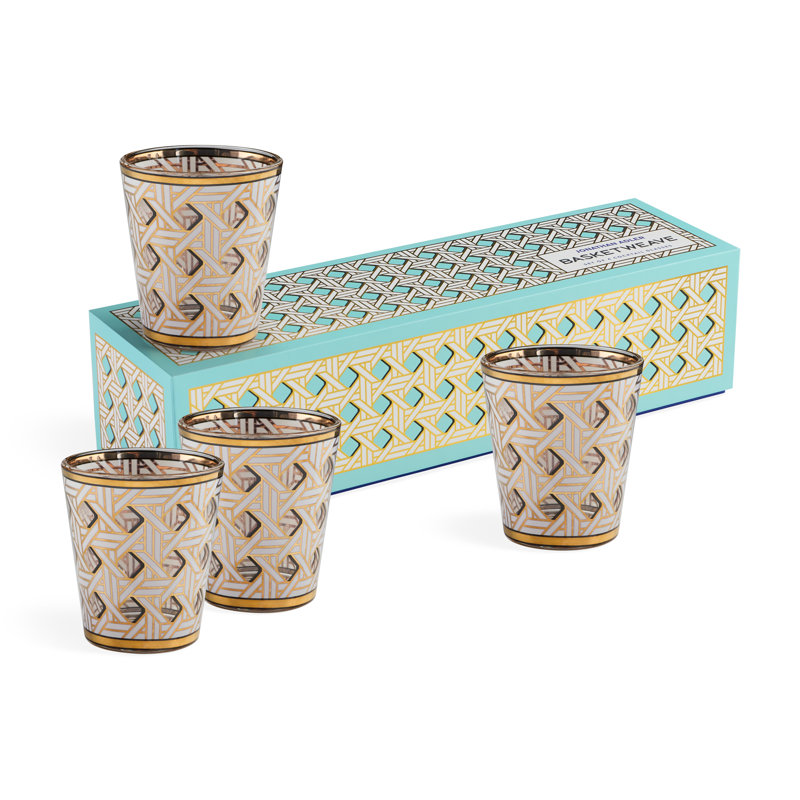 Ensemble de verres Basketweave
