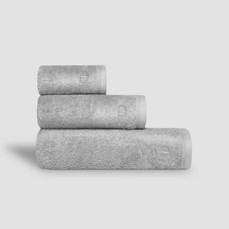 Poitiers Cotton Blend Plush Hand Towel, Light Gray