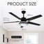 Ventilateur de plafond 52 po avec lumières DEL Kyton
