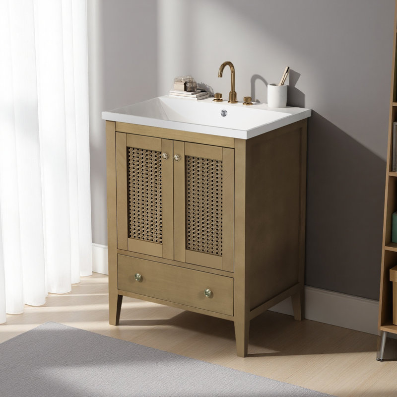 24" Bathroom Vanity Without Sink, Base Only