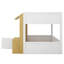 Lit superposé avec bureau, armoire de rangement et ports USB, lit superposé peu encombrant avec échelle et garde-corps