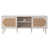 Bleached White / Natural Rattan