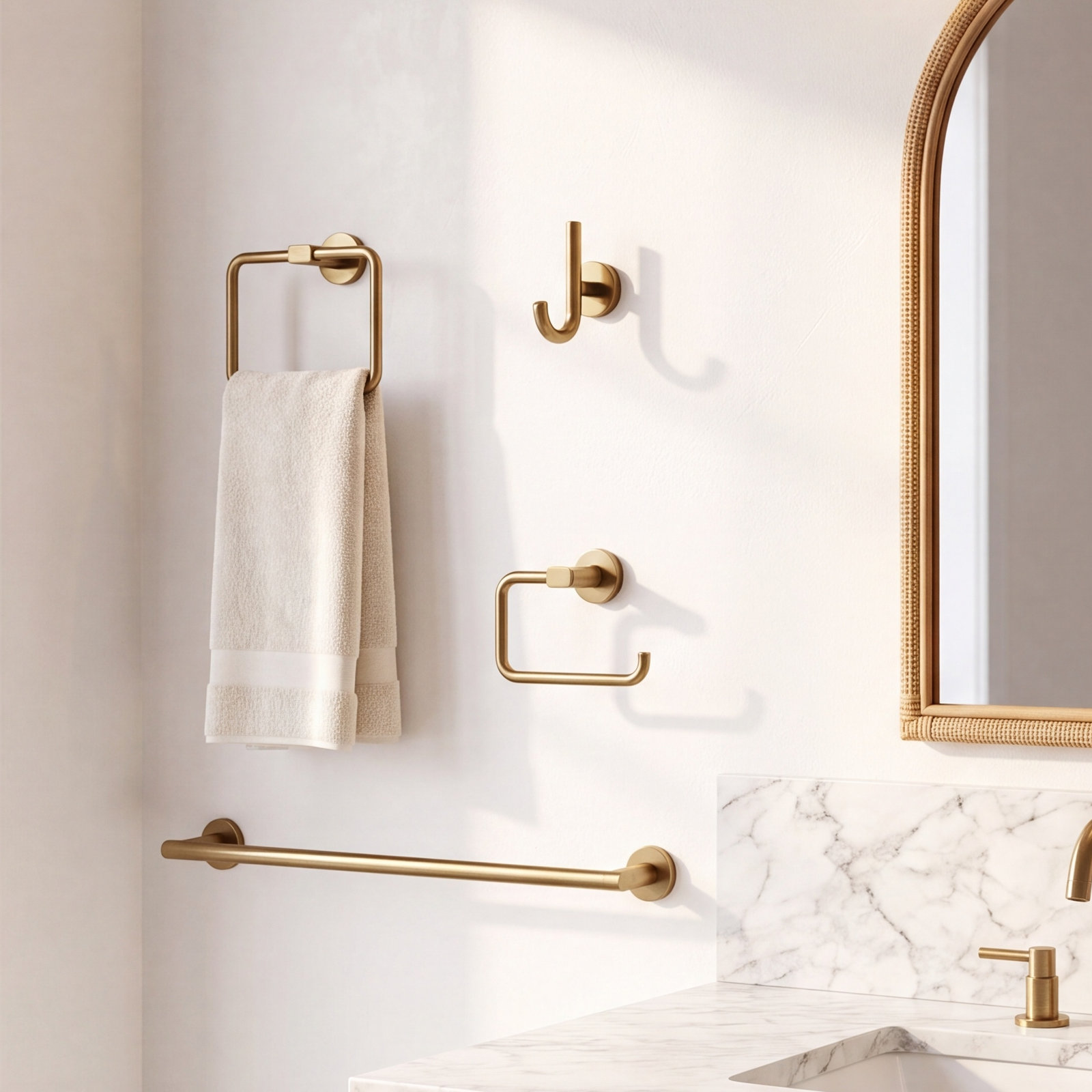 Trinsic 4-Piece Bathroom Hardware Set, Champagne Bronze