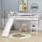 Full Size Wood Loft Bed with Slide-1700434141