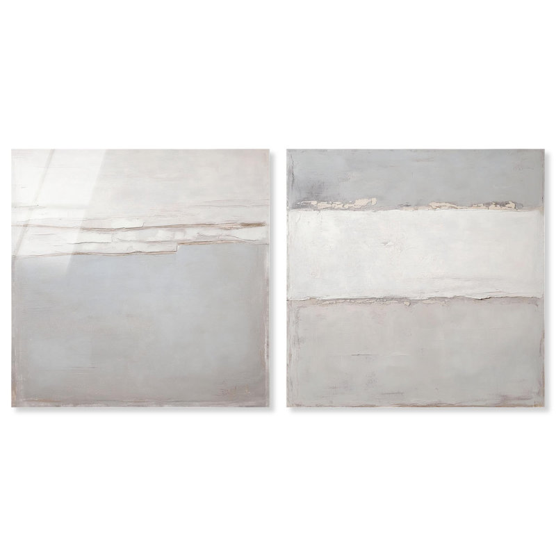 "Luxe", ensemble de 2 panneaux d'art abstrait , H 16 po x l 32 po