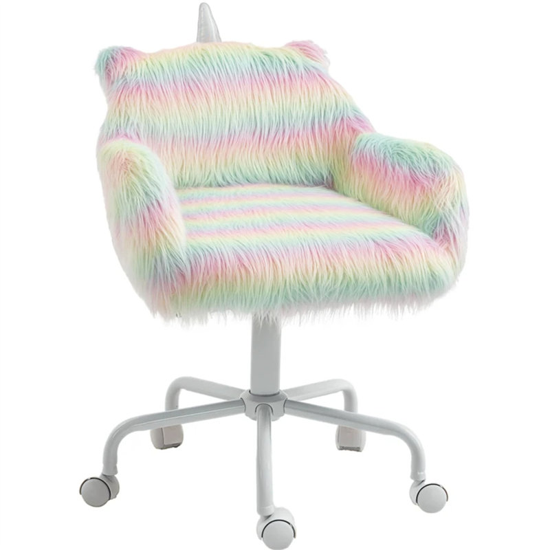 Chaise de bureau Rainbow Fuzzy Unicorn