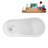 60" Streamline Soaking Freestanding Tub and Tray With Internal Drain-101698049