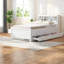 Space-saving Twin Size Beds, White Wood, Modern Design For Small Spaces