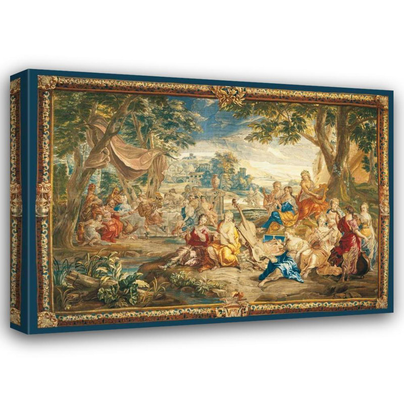 Red Barrel Studio Anonymous Gallery Wrapped Canvas Art Titled: Brussels Tapestry, H 36 po x l 48 po