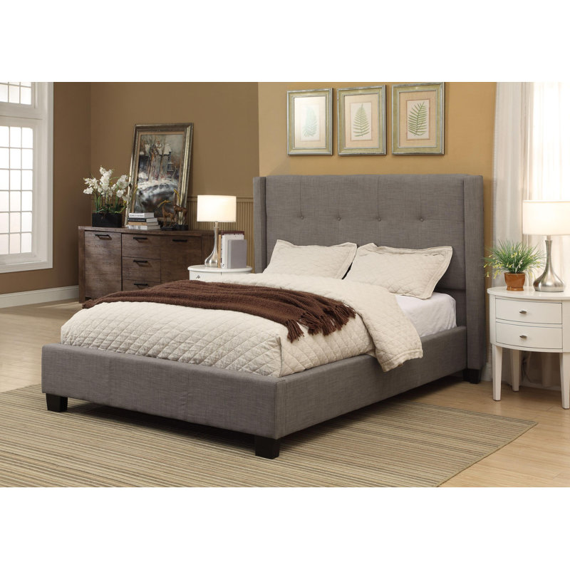 Nand Solid Wood Wingback Bed, California King