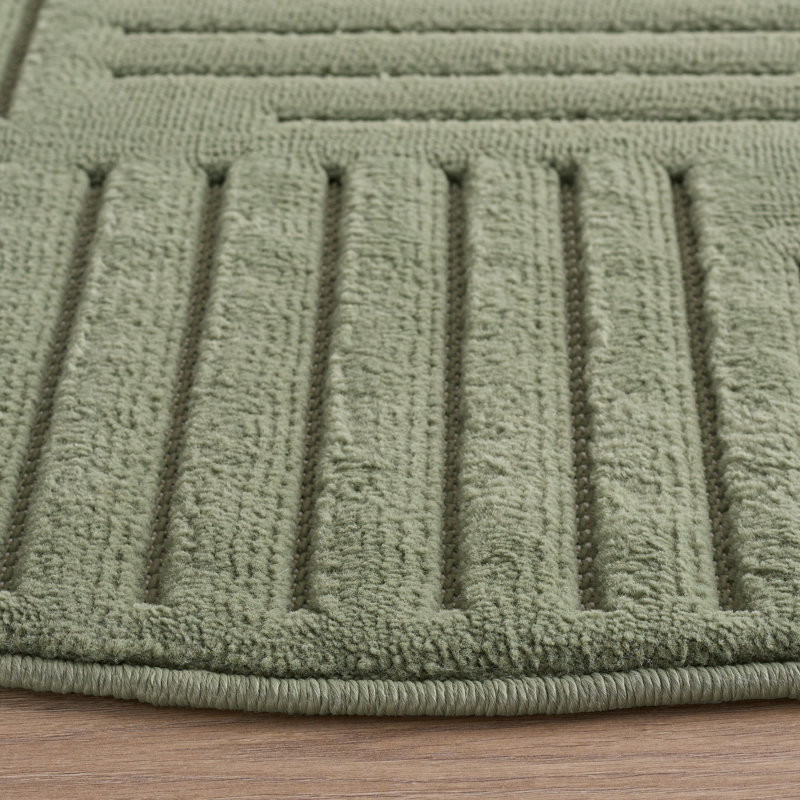 Tapis de couleur unie Mirissa Performance, Rond 8 pi