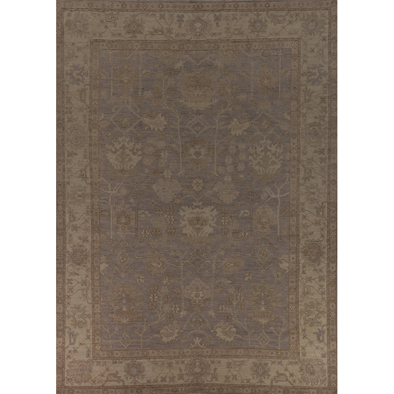 Earth Tone Wool Oushak Turkish Large Rug 10x14