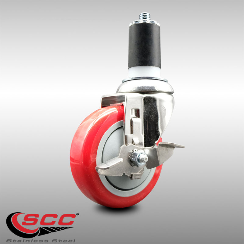 Polyurethane Casters, Red