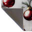 Tapis décoratif moderne beige à motif d'arbre et d'ornement sur le thème de Noël-806675556