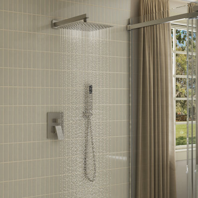 Système de douche complet à 2 fonctions avec valve brute