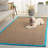 Joanna Auckland Bamboo Natural/Turquoise Area Rug-1820319718