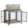 Chazmon Furniture Style Dog Cage Crate Dog Kennel Double Doors w/ Wheels Flip-up Top Opening