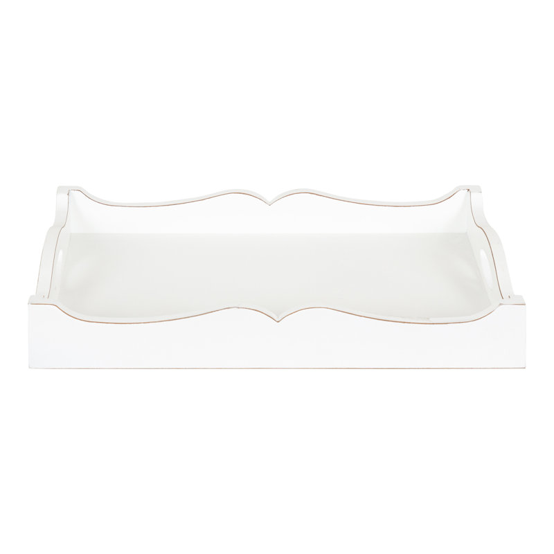 Alimzhan Tray, White, 12" x 17"
