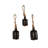 Cole And Grey Metal Cluster Indoor Outdoor Black Decorative Cow Bells With Jute Hanging Rope Set