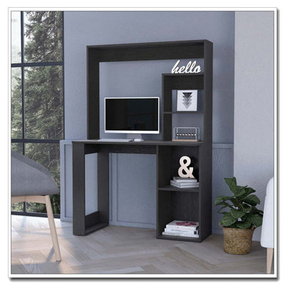 Bureau d'ordinateur avec huche et tablettes de rangement Palisades