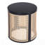 Table de bout ronde en rotin tissé avec conception creuse, facile à assembler et bois d'hévéa durable pour un décor moderne-245643319