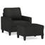  Canapé avec repose-pieds noir-805440984