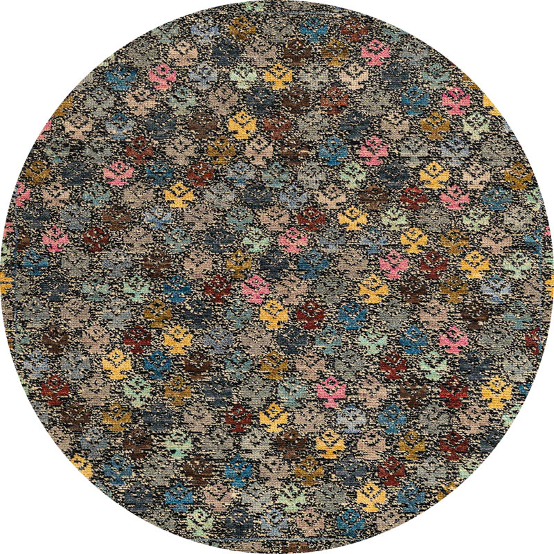 Abstract Indoor Rug, Round 4'