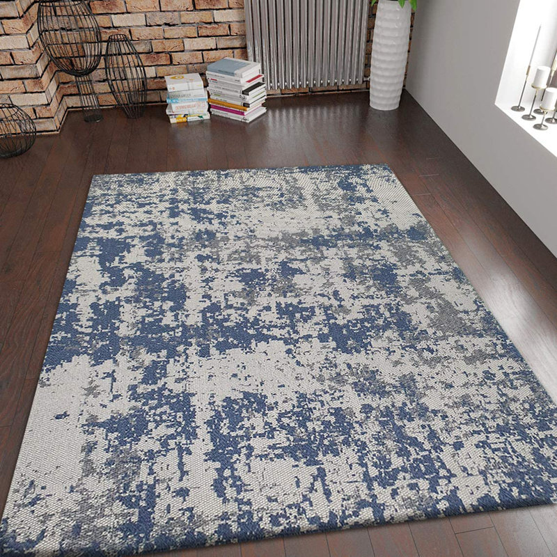 Detweiler Abstract Cotton Area Rug, Rectangle 192 x 290cm